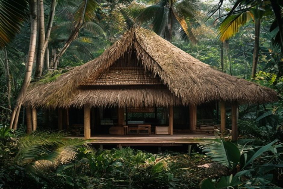 Sasak-style thatched dwelling